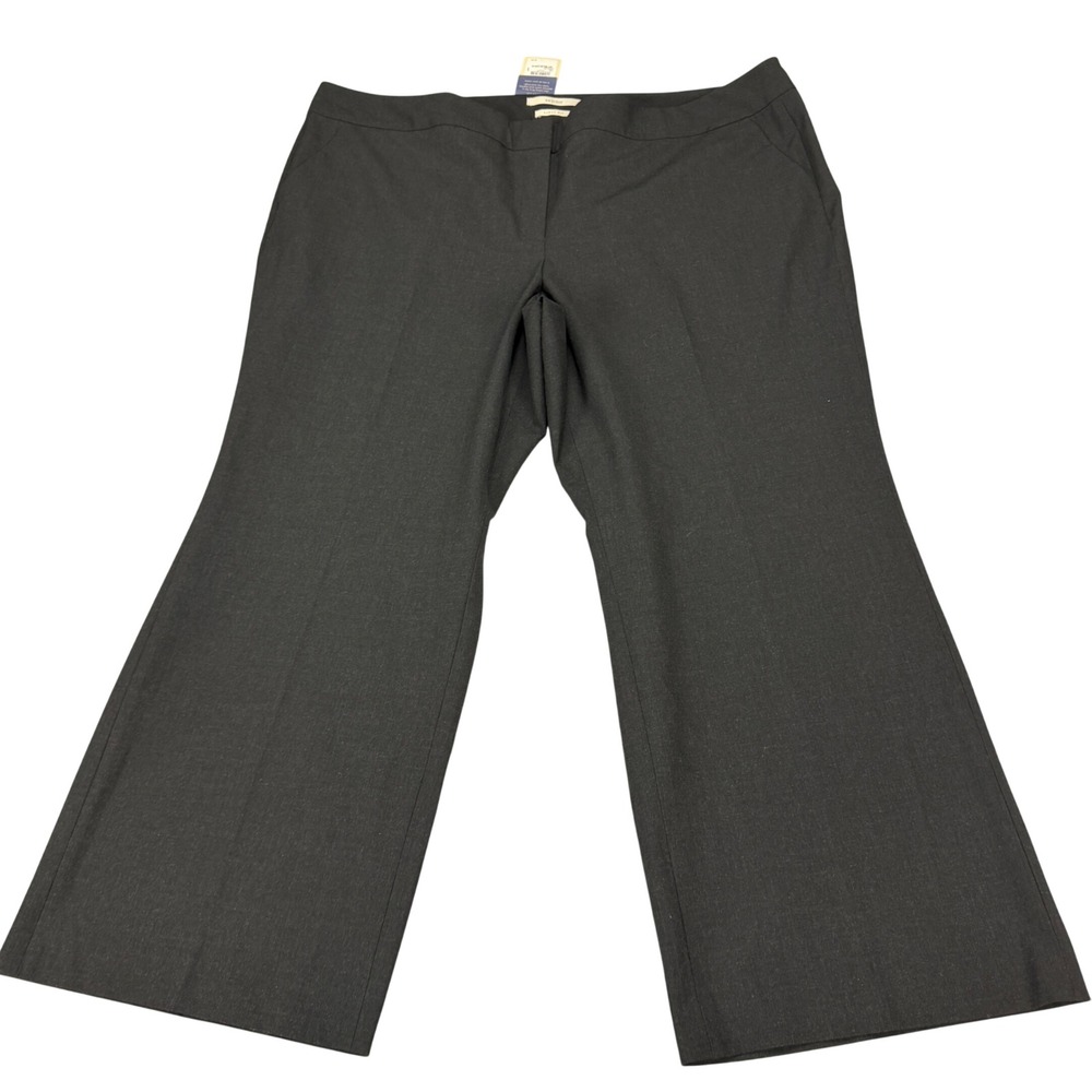 Sejour Curvy Fit Charcoal Gray Dress Pants Petite Plus Size 22WP NWT MSRP $88